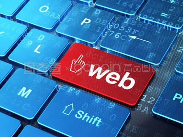 網(wǎng)絡(luò)開發(fā)概念鼠標光標和計算機鍵盤上的網(wǎng)絡(luò)